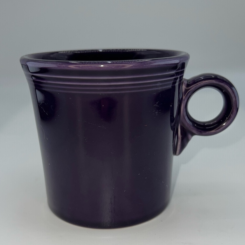 Homer Laughlin Fiestaware Tom & Jerry Ring Handle Coffee Mug Plum Purple Tea Cup